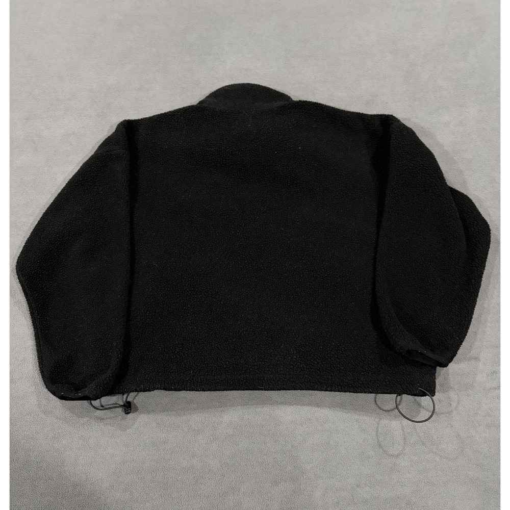 Anthropologie Wilo the Label Fleece Sweatshirt Womens Small Black Half Snap - Picture 9 of 9